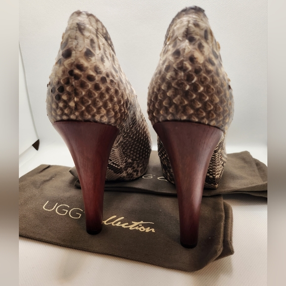 Uggs Collection Marcella python platform heel size 8 - Picture 3 of 7